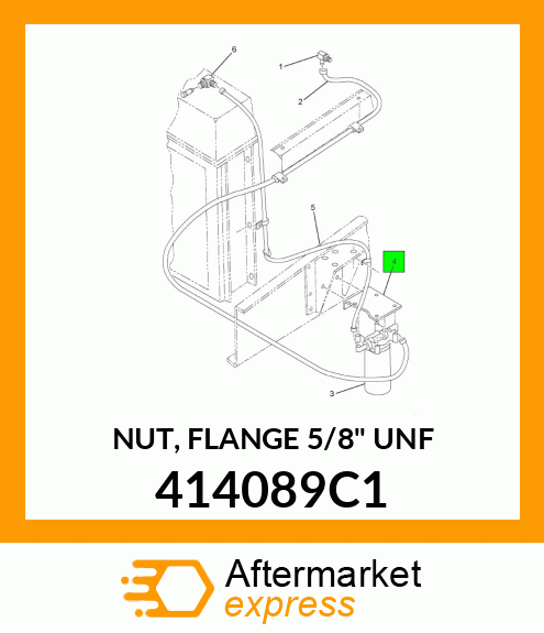 NUT, FLANGE 5/8" UNF 414089C1