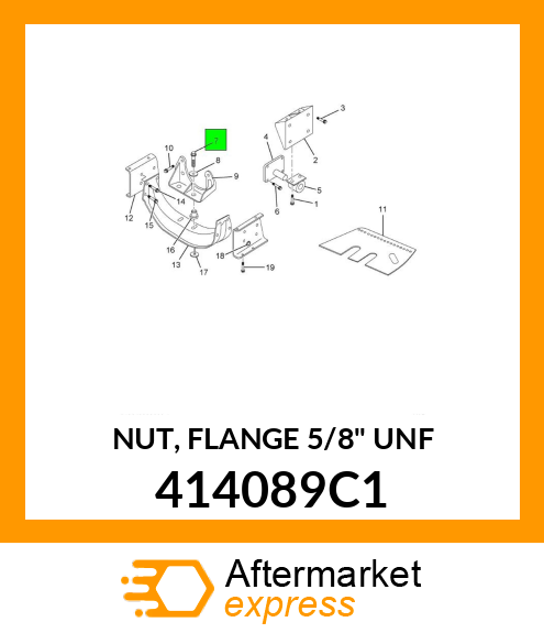 NUT, FLANGE 5/8" UNF 414089C1