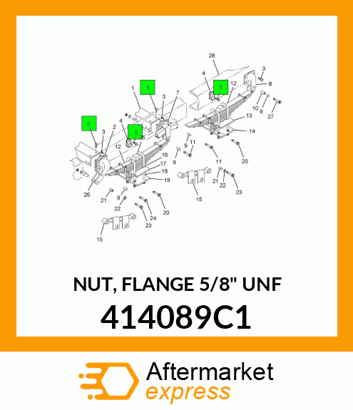 NUT, FLANGE 5/8" UNF 414089C1