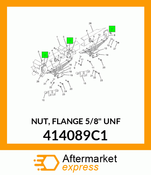 NUT, FLANGE 5/8" UNF 414089C1