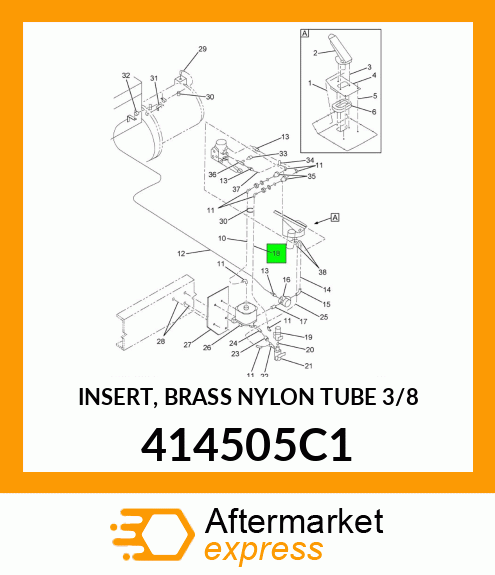 INSERT, BRASS NYLON TUBE 3/8" 414505C1