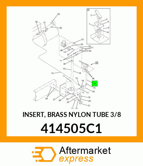 INSERT, BRASS NYLON TUBE 3/8" 414505C1