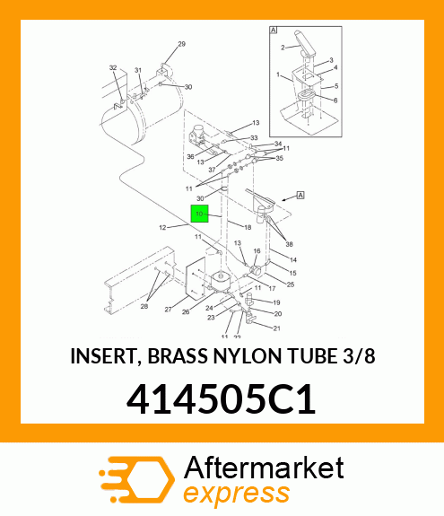 INSERT, BRASS NYLON TUBE 3/8" 414505C1