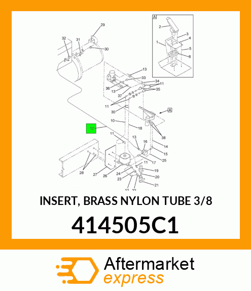 INSERT, BRASS NYLON TUBE 3/8" 414505C1