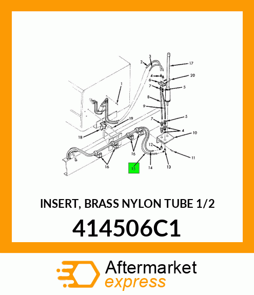 INSERT, BRASS NYLON TUBE 1/2" 414506C1