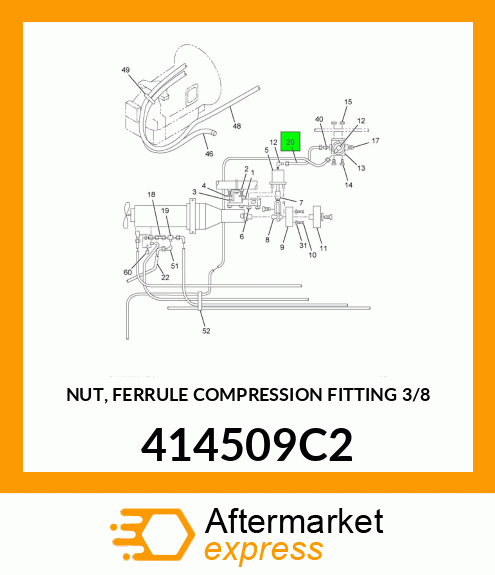 NUT, FERRULE COMPRESSION FITTING 3/8" 414509C2