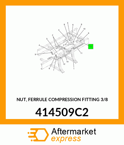 NUT, FERRULE COMPRESSION FITTING 3/8" 414509C2