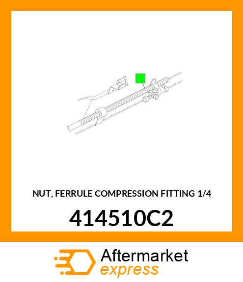 NUT, FERRULE COMPRESSION FITTING 1/4" 414510C2