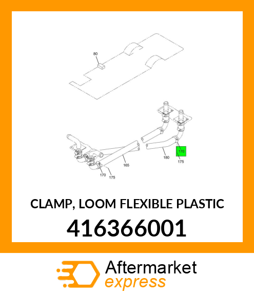 CLAMP, LOOM FLEXIBLE PLASTIC 416366001