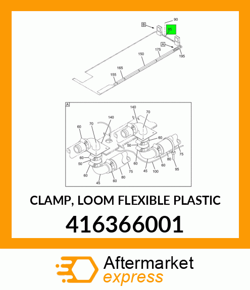 CLAMP, LOOM FLEXIBLE PLASTIC 416366001