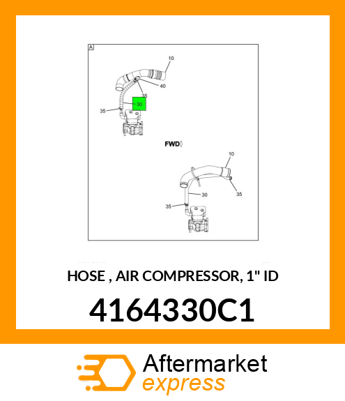 HOSE , AIR COMPRESSOR, 1" ID 4164330C1