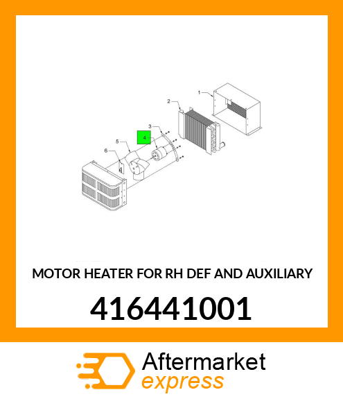 MOTOR HEATER FOR RH DEF AND AUXILIARY 416441001