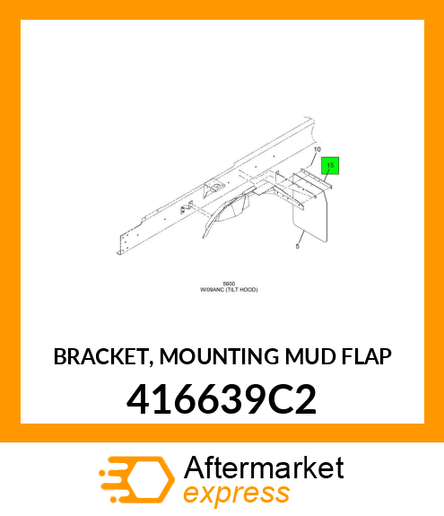 BRACKET, MOUNTING MUD FLAP 416639C2