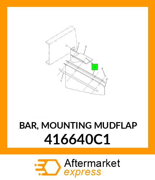 BAR, MOUNTING MUDFLAP 416640C1