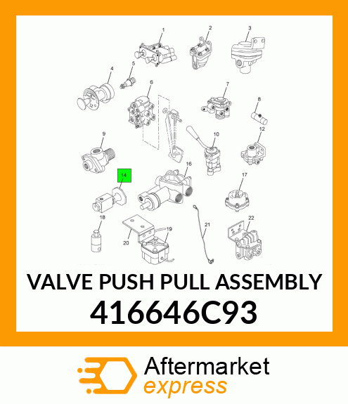 VALVE PUSH PULL ASSEMBLY 416646C93