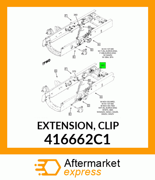 EXTENSION, CLIP 416662C1