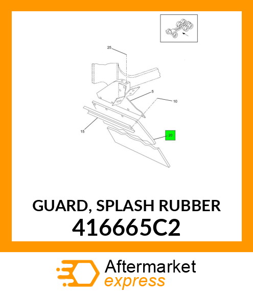 GUARD, SPLASH RUBBER 416665C2