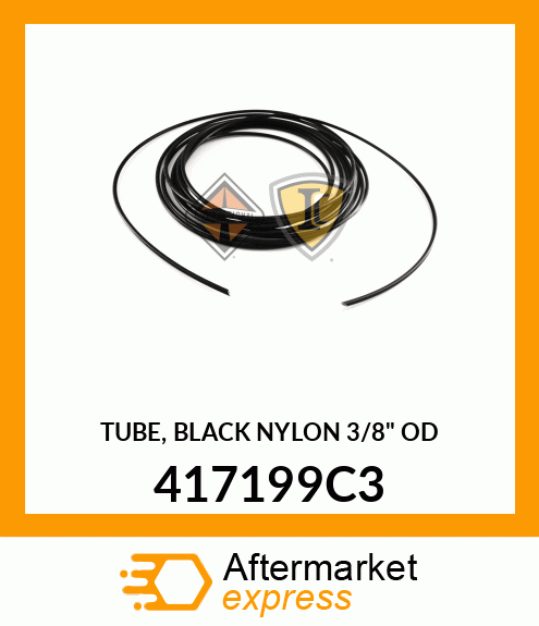 TUBE, BLACK NYLON 3/8" OD 417199C3