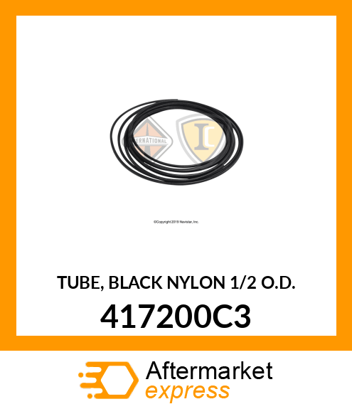 TUBE, BLACK NYLON 1/2" O.D. 417200C3