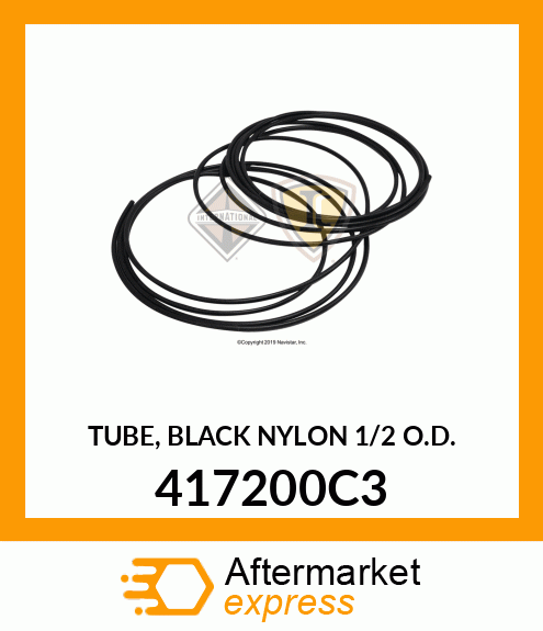 TUBE, BLACK NYLON 1/2" O.D. 417200C3