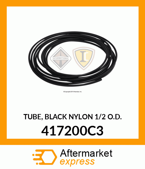 TUBE, BLACK NYLON 1/2" O.D. 417200C3