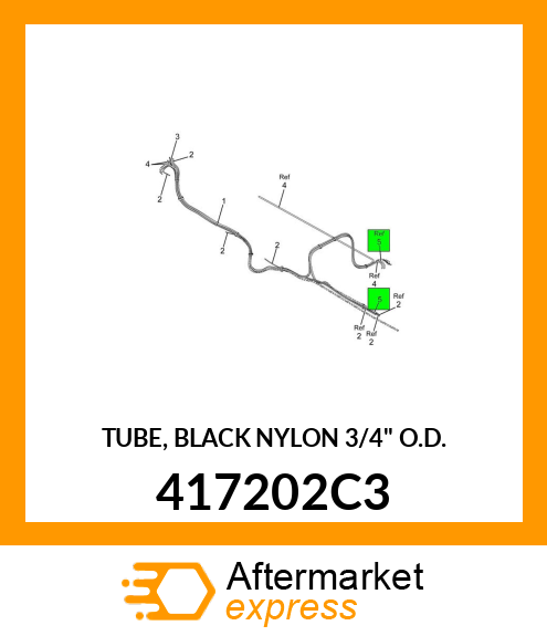 TUBE, BLACK NYLON 3/4" O.D. 417202C3