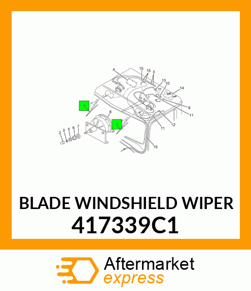 BLADE WINDSHIELD WIPER 417339C1