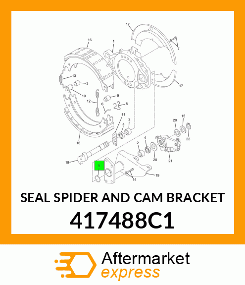 SEAL SPIDER AND CAM BRACKET 417488C1