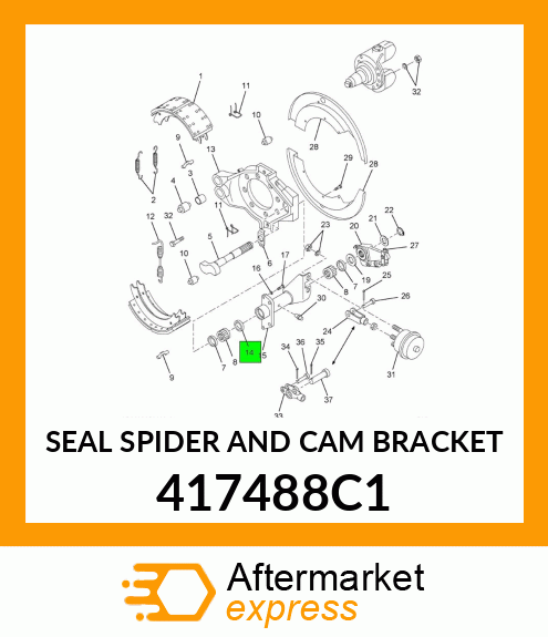 SEAL SPIDER AND CAM BRACKET 417488C1