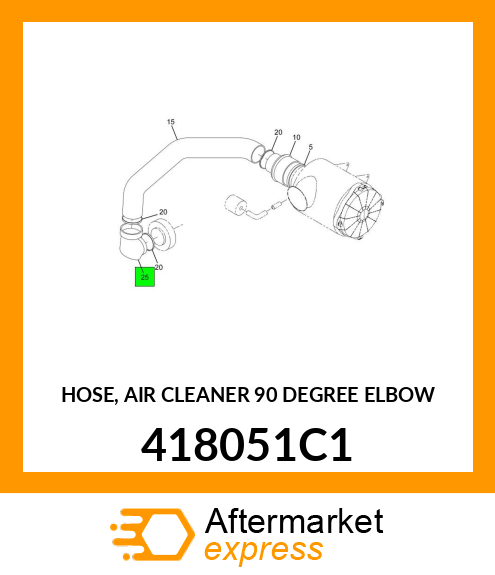 HOSE, AIR CLEANER 90 DEGREE ELBOW 418051C1