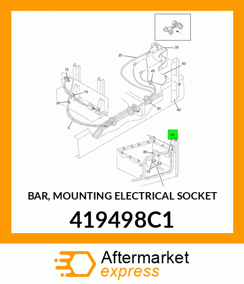 BAR, MOUNTING ELECTRICAL SOCKET 419498C1