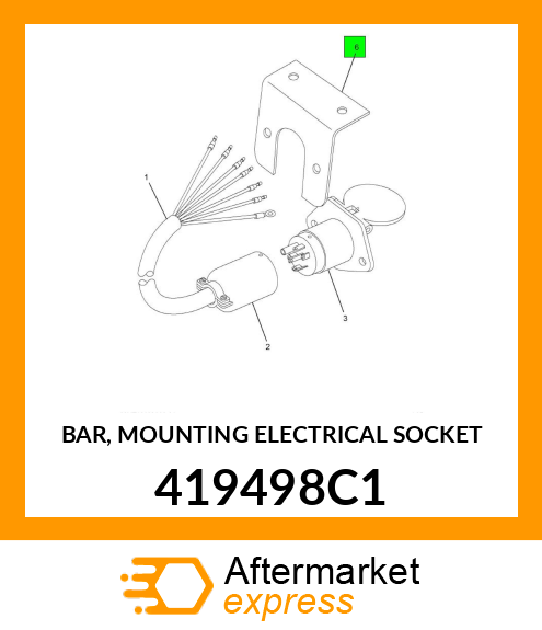 BAR, MOUNTING ELECTRICAL SOCKET 419498C1