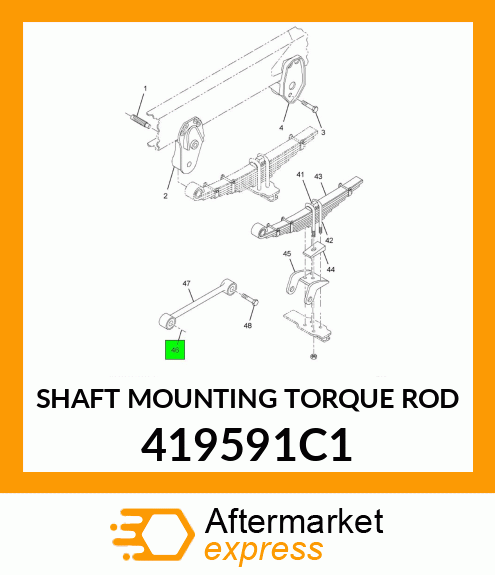 SHAFT MOUNTING TORQUE ROD 419591C1