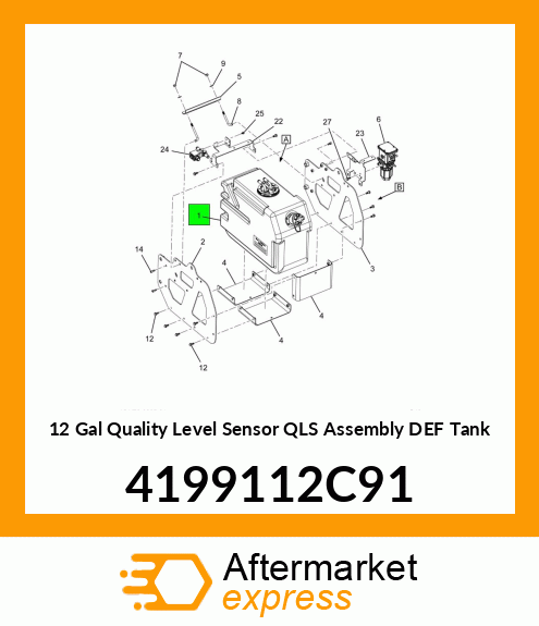 12 Gal Quality Level Sensor QLS Assembly DEF Tank 4199112C91