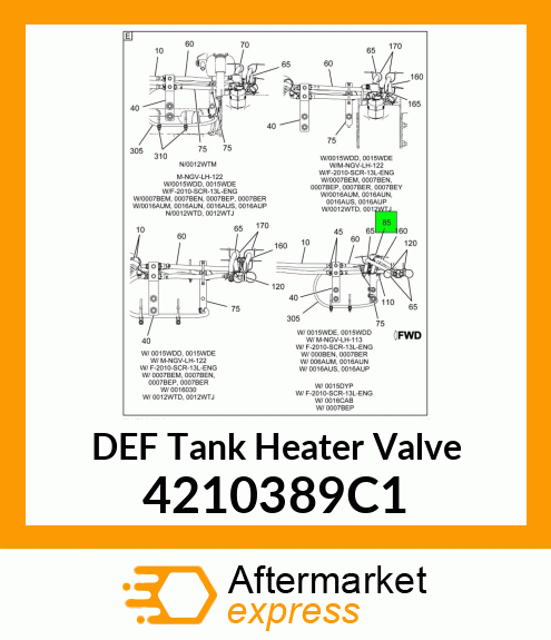 DEF Tank Heater Valve 4210389C1
