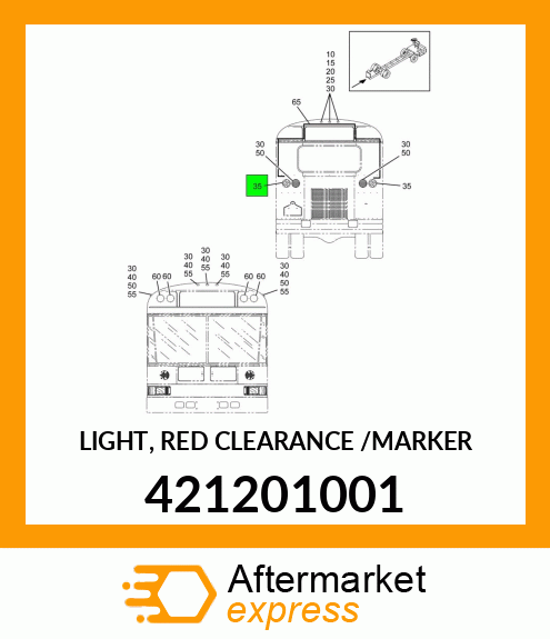 LIGHT, RED CLEARANCE /MARKER 421201001