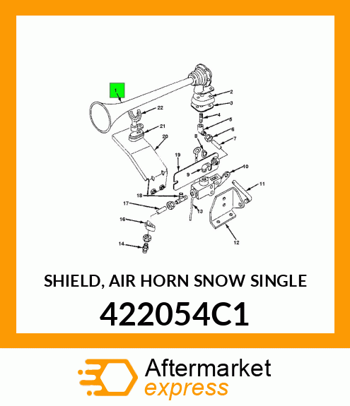 SHIELD, AIR HORN SNOW SINGLE 422054C1