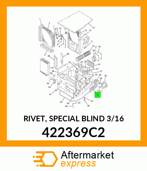 RIVET, SPECIAL BLIND 3/16" 422369C2