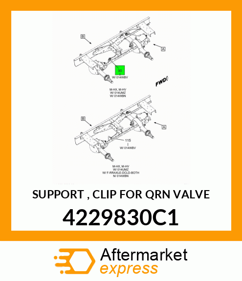 SUPPORT , CLIP FOR QRN VALVE 4229830C1