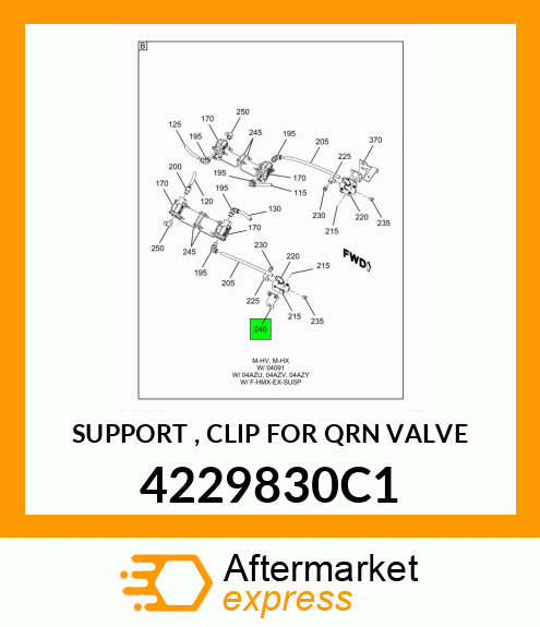SUPPORT , CLIP FOR QRN VALVE 4229830C1