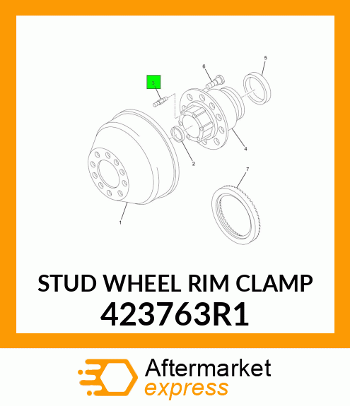 STUD WHEEL RIM CLAMP 423763R1