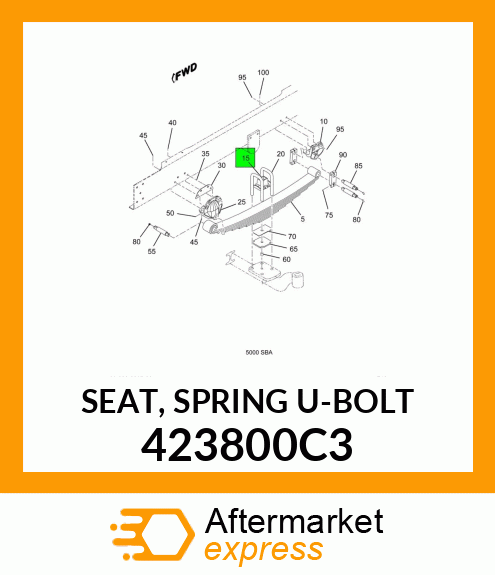 SEAT, SPRING U-BOLT 423800C3