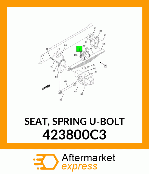 SEAT, SPRING U-BOLT 423800C3