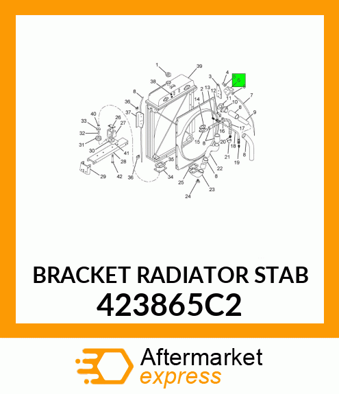 BRACKET RADIATOR STAB 423865C2