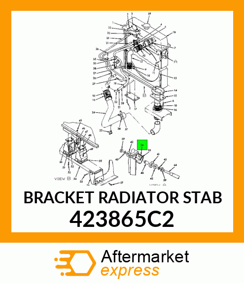 BRACKET RADIATOR STAB 423865C2