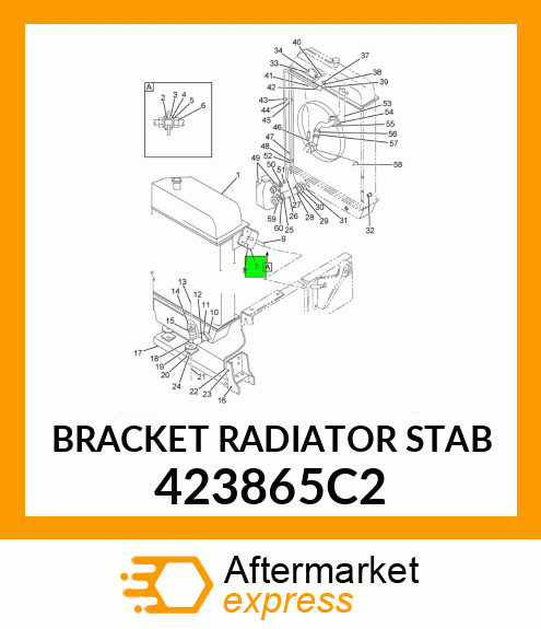 BRACKET RADIATOR STAB 423865C2