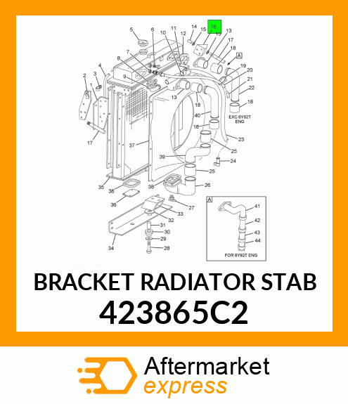 BRACKET RADIATOR STAB 423865C2