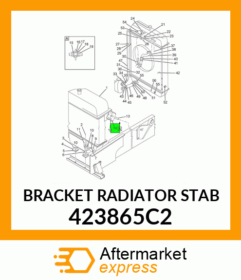 BRACKET RADIATOR STAB 423865C2