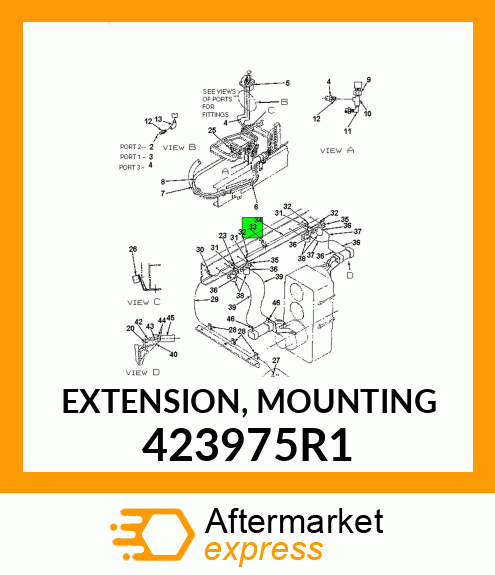 EXTENSION, MOUNTING 423975R1