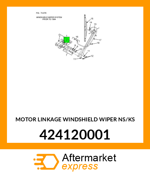 MOTOR LINKAGE WINDSHIELD WIPER NS/KS 424120001
